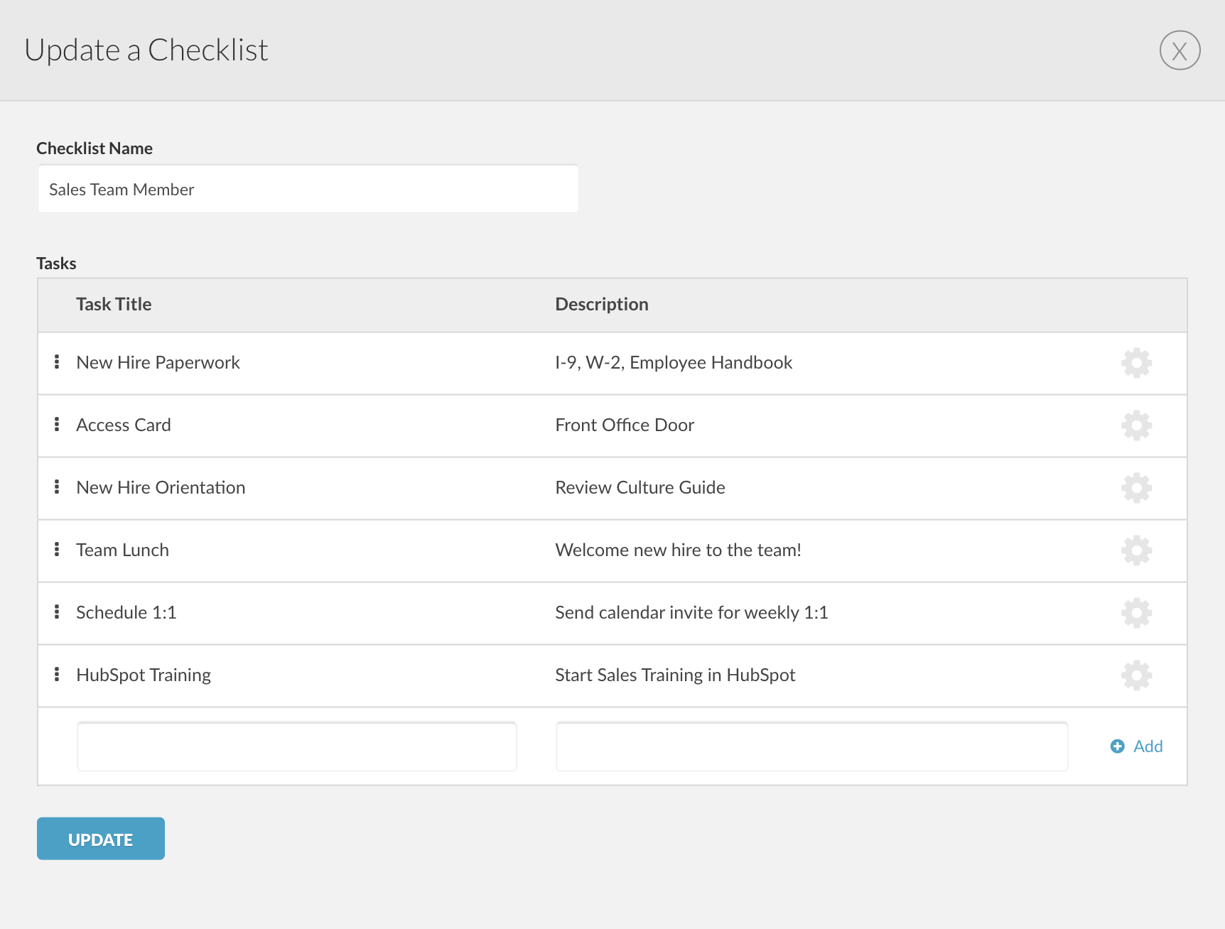 onboarding checklist